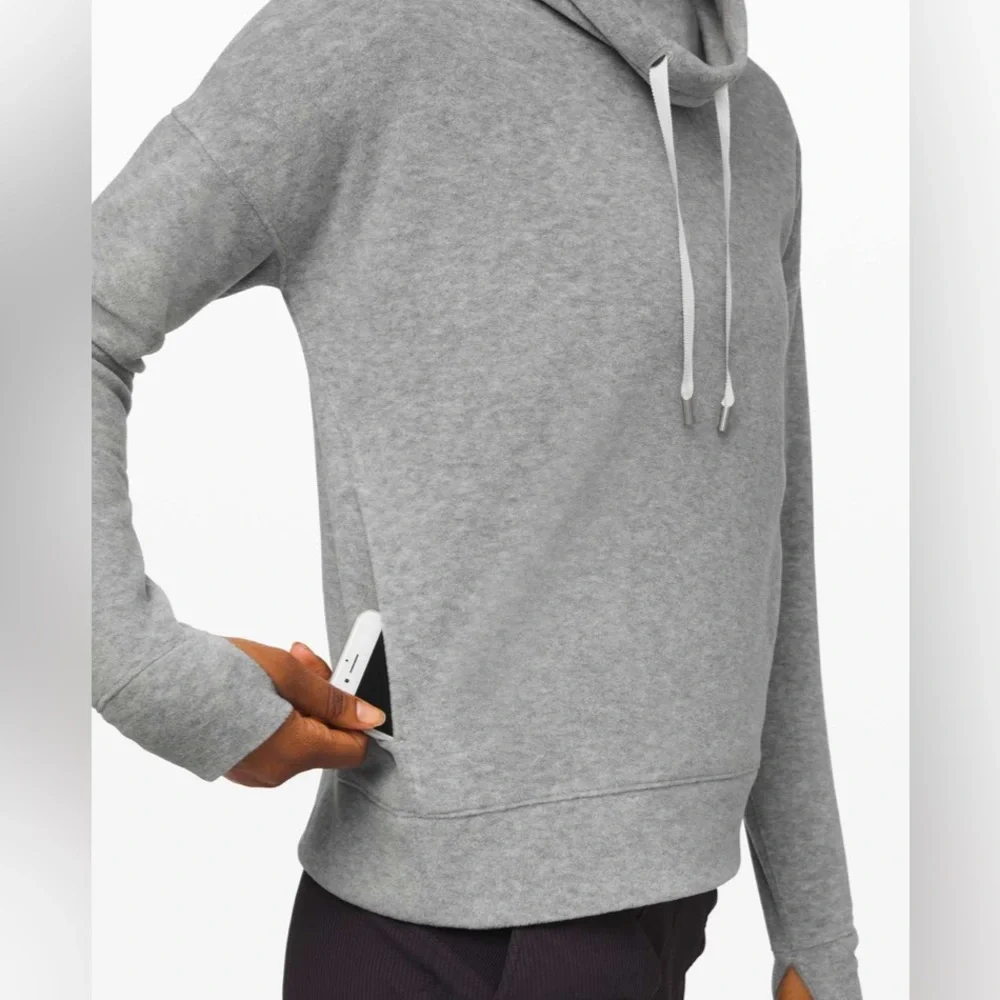 Lululemon Go Forward Fleece Pullover Heathered Core Light Gray Size 6 $108